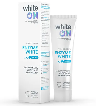 WhiteON Enzyme White, Pasta do zębów `Enzymatyczne wybielanie -  bromelaina`