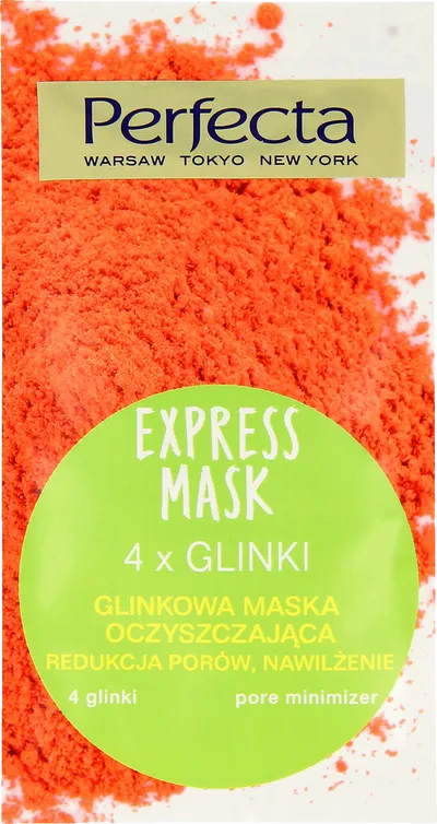 Perfecta Express Mask, 4 x glinki, Glinkowa maska oczyszczająca