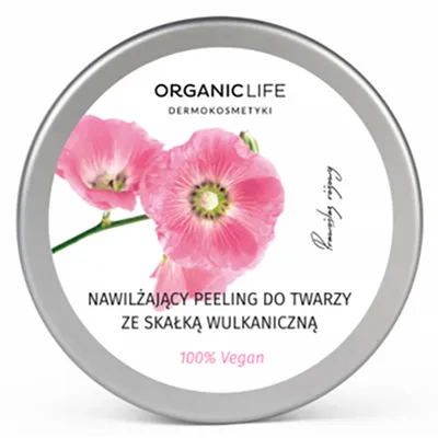Organic Life Nawilżający peeling do twarzy ze skałką wulkaniczną