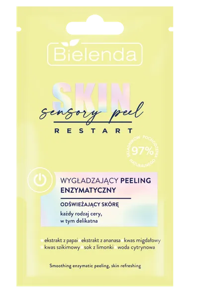 Bielenda Skin Sensory Peel Restart, Wygładzający peeling enzymatyczny