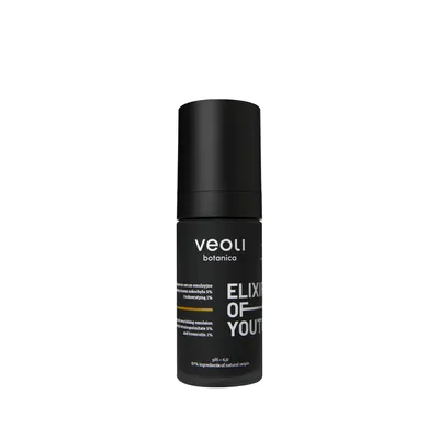 Veoli Botanica Elixir of Youth, Rozjaśniająco-odżywcze serum emulsyjne z tetraizopalmitynianem askorbylu 5% i trokserutyną 1%
