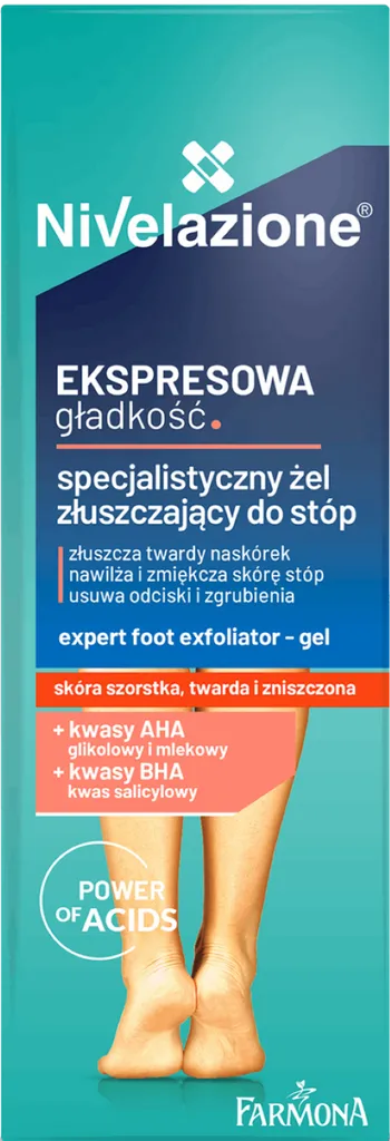 Nivelazione Specjalistyczny żel złuszczający do stóp skóra szorstka, twarda i zniszczona `Ekspresowa gładkość`