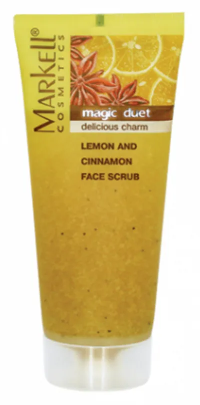 Markell Cosmetics Magic Duet, Lemon & Cinnamon Face Scrub (Scrub do twarzy `Cytryna i cynamon`)