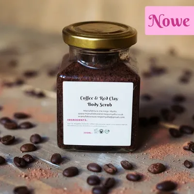 Manufaktura Zacnego Mydła Peeling do twarzy i ciała `Kawa i francuska glinka czerwona`