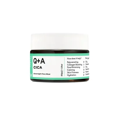 Q+A Cica, Overnight Face Mask (Kojąca całonocna maska do twarzy)