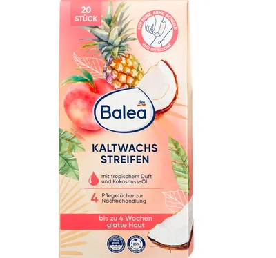 Balea Tropic, Peach Wax Strips (Plastry do depilacji)