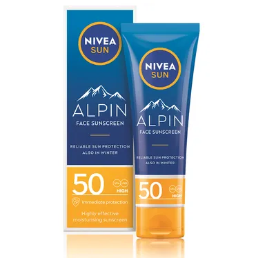 Nivea Sun, Alpin Face Sunscreen SPF 50 (Ochronny krem na zimę)