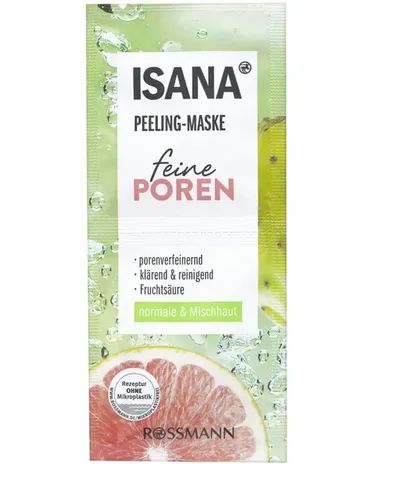Isana Peeling-Maske feine Poren (Peeling - maska zmniejszająca widoczność porów)
