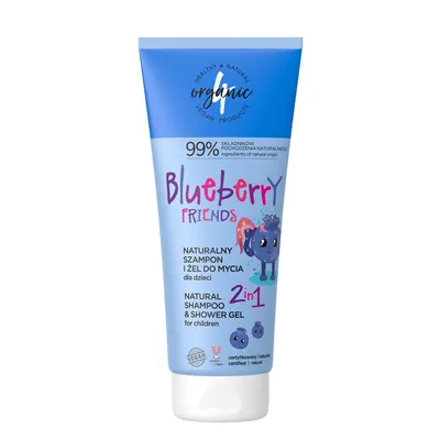 4Organic Blueberry Friends Natural Shampoo & Shower Gel 2in1 (Naturalny szampon i żel do mycia dla dzieci)