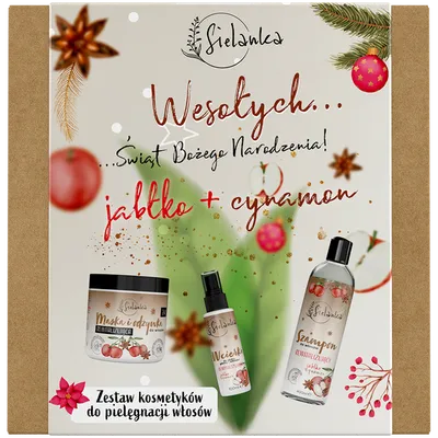 Sielanka Świąteczny zestaw kosmetyków do pielęgnacji włosów o zapachu jabłka i cynamonu