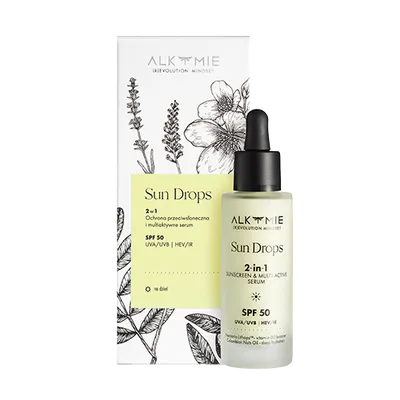Alkmie Sun Drops  SPF 50 (2w1 ochrona przeciwsłoneczna i multiaktywne serum)