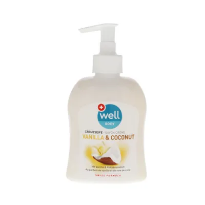 Steinfels Swiss Well Body, Vanilla & Coconut Cream Soap (Mydło do rąk w płynie z wanilią i kokosem)