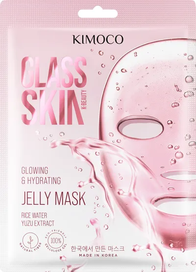 Kimoco Beauty Glass Skin, Glowing & Hydrating Jelly Mask (Rozświetlająco-nawilżająca maska w płachcie)