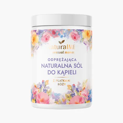 NaturalME Sensual Moment, Odprężająca sól do kąpieli z płatkami róży
