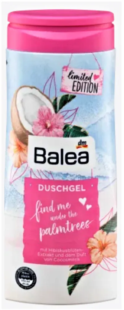 Balea Find me under Palmtrees Duschgel (Żel pod prysznic z ekstraktem z hibiskusa i mleczkiem kokosowym)