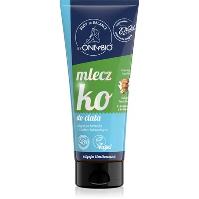 OnlyBio Body in Balance, Edycja Limitowana E. Wedel, Mleczko do ciała `Czekolada mocno mleczna z orzechami laskowymi`