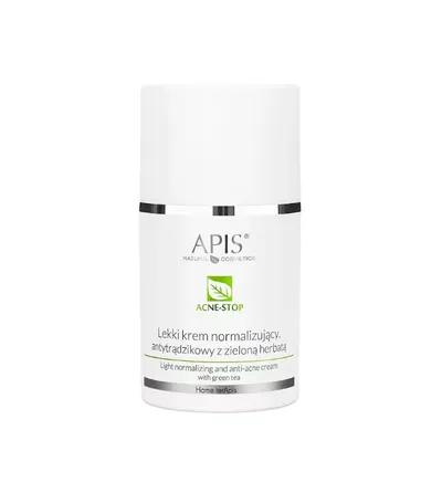 Apis Acne Stop, Light Normalizing and Anti-acne Cream with Green Tea (Lekki krem normalizujący, antytrądzikowy z zieloną herbatą)