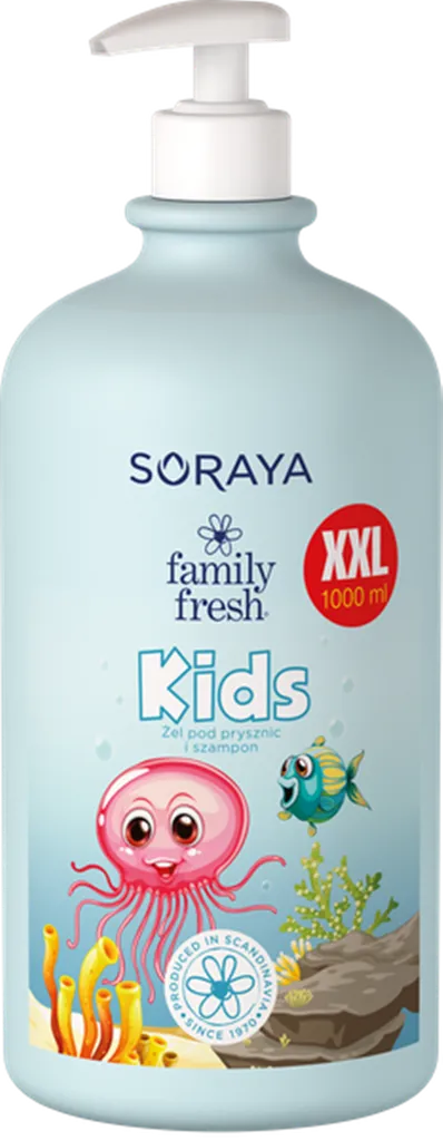 Soraya Family Fresh Kids, Żel od prysznic i szampon 2 w 1 dla dzieci