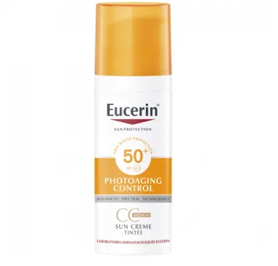 Eucerin Sun, Creme Tinted Photoaging Control SPF 50+ (Krem do opalania SPF 50+)