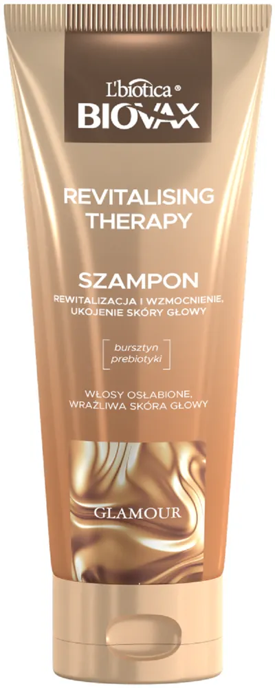 L'biotica Biovax Glamour, Revitalising Therapy, Szampon do włosów osłabionych i do wrażliwej skóry głowy