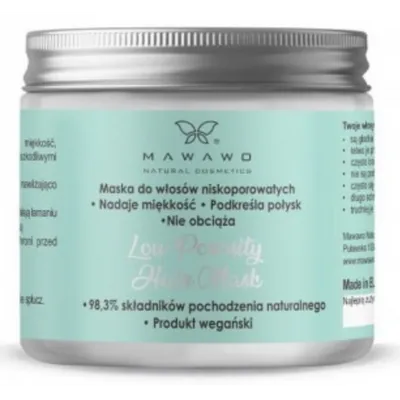 Mawawo Natural Cosmetics Maska do włosów niskoporowatych