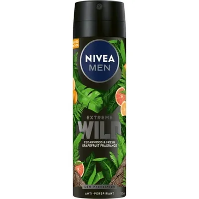 Nivea Men, Extreme Wild, Cedarwood & Fresh Grapefruit 48h Anti-perspirant (Antyperspirant w sprayu dla mężczyzn)