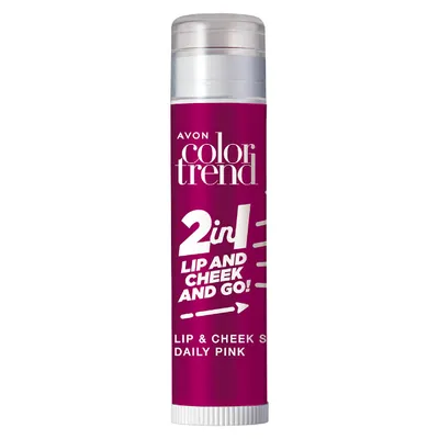 Avon Color Trend, 2 in 1 Lip and Cheek and Go! (Róż w sztyfcie do ust i policzków)