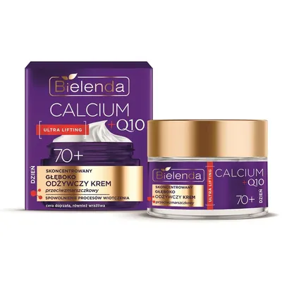 Bielenda Calcium + Q10, Skoncentrowany głęboko odżywczy krem przeciwzmarszczkowy 70+