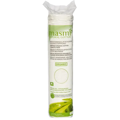 Masmi Natural Cotton, Cosmetic Pads (Okrągłe płatki kosmetyczne z organicznej bawełny)