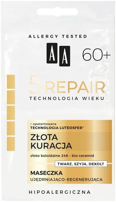 AA Technologia Wieku 5 Repair, Maseczka ujędrniająco-regenerująca 60+ `Złota kuracja`