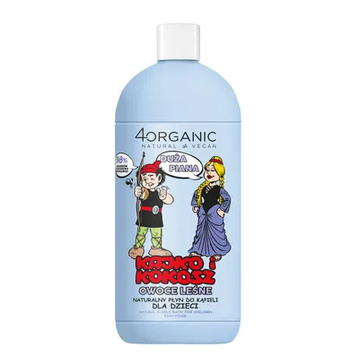 4Organic Kajko i Kokosz, Naturalny płyn do kąpieli dla dzieci `Owoce Leśne `