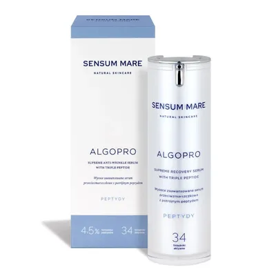 Sensum Mare Dermocosmetics Algopro, Supreme Recovery Serum with Triple Peptide (Wysoce zaawansowane serum przeciwzmarszczkowe z potrójnym peptydem 4,5%)