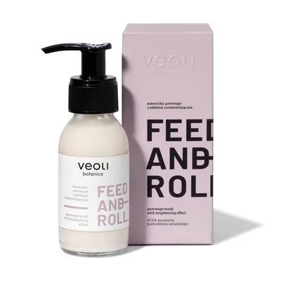 Veoli Botanica Feed And Roll, Maseczka gommage z efektem rozświetlającym