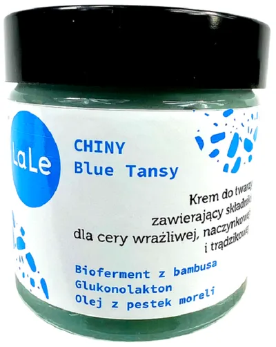 La-Le Chiny, Krem do twarzy zawierający składniki dla cery wrażliwej, naczynkowej i trądzikowej `Blue Tansy`