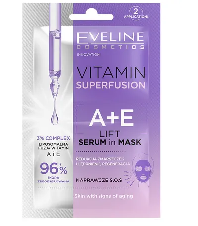 Eveline Cosmetics Vitamin Superfusion, A+E Lift Serum In Mask (Maseczka-serum liftingująca)