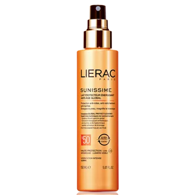 Lierac Sunissime, Lait Protecteur Energisant Anti-Age Global SPF50 (Energetyzujące mleczko ochronne)