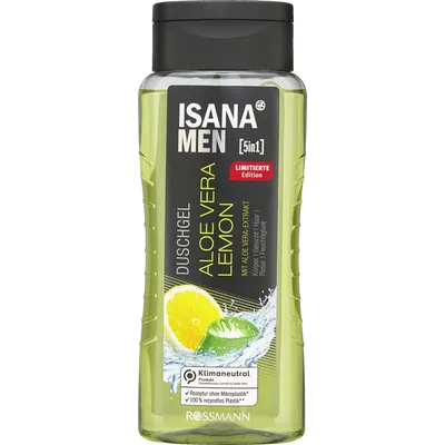 Isana Men, Lemon & Aloe Vera Duschgel 5 in 1 (Żel pod prysznic 5 w 1)