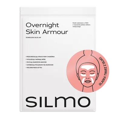 Silmo Skin, Overnight Skin Armour, Face Mask (Gładka Twarz, Silikonowe maski do twarzy)