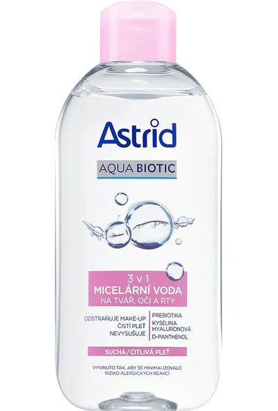 Astrid Aqua Biotic 3 in 1 Micellar Water (Łagodzący i oczyszczający płyn micelarny)