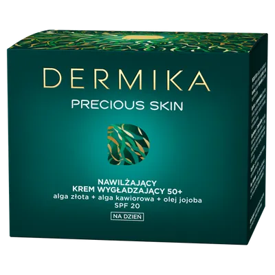 Dermika Precious Skin, Nawilżający krem wygładzający na dzień 50+