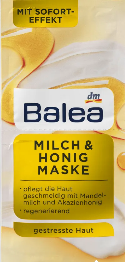 Balea Milch & Honig Maske (Maska rozświetlająca `Mleko i miód`)