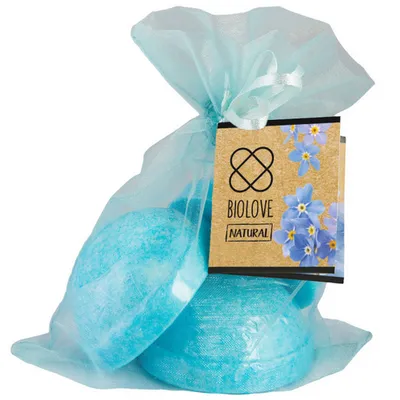 Biolove Forget Me Not, Hemisphere Bath Bomb (Półkule do kąpieli `Niezapominajka`)