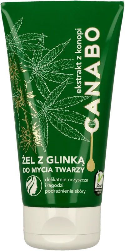 Canabo Żel z glinką do mycia twarzy `Ekstrakt z konopi`