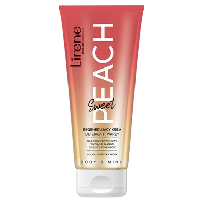 Lirene Dermoprogram Body & Mind, Regenerujący krem do ciała i twarzy `Sweet Peach`