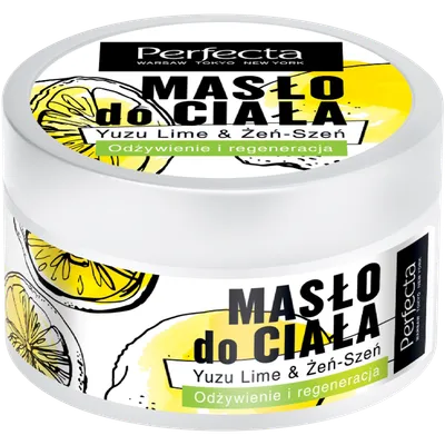 Perfecta Odżywiająco-regenerujące masło do ciała `Yuzu Lime & żeń-szeń`