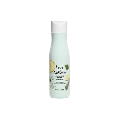 Oriflame Love Nature, Hydrating Toner (Nawilżający tonik z organicznym aloesem i ananasem)