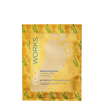 Avon Foot Works, Moisturising Socks (Nawilżająca maska do stóp w formie skarpet)
