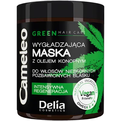 Delia Cameleo Green, Wygładzająca maska do włosów z olejem konopnym