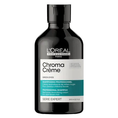 L'Oreal Professionnel Szampon Chroma Crème Matte (Profesjonalny szampon z zielonym pigmentem do neutralizacji czerwonych refleksów na ciemnych brązach)