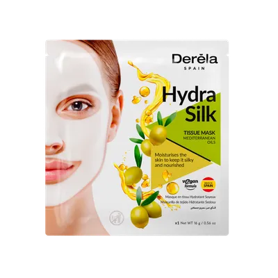 Derela Mediterranean Oil, Hydra Age Tissue Mask (Oliwa z Oliwek, Nawilżająca Maseczka do twarzy w płachcie)
